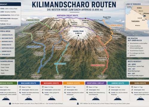 Kilimandscharo Routen – Die besten Wege zum Gipfel im Vergleich