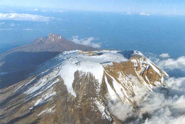 Blick von Moshi auf den Kilimandscharo in Tansania
